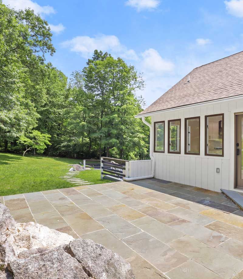 Custom Fireplace On Patio — Westchester, NY — Precision TMS Home Improvement & Masonry Custom Fireplace On Patio — Westchester, NY — Precision TMS Home Improvement & Masonry