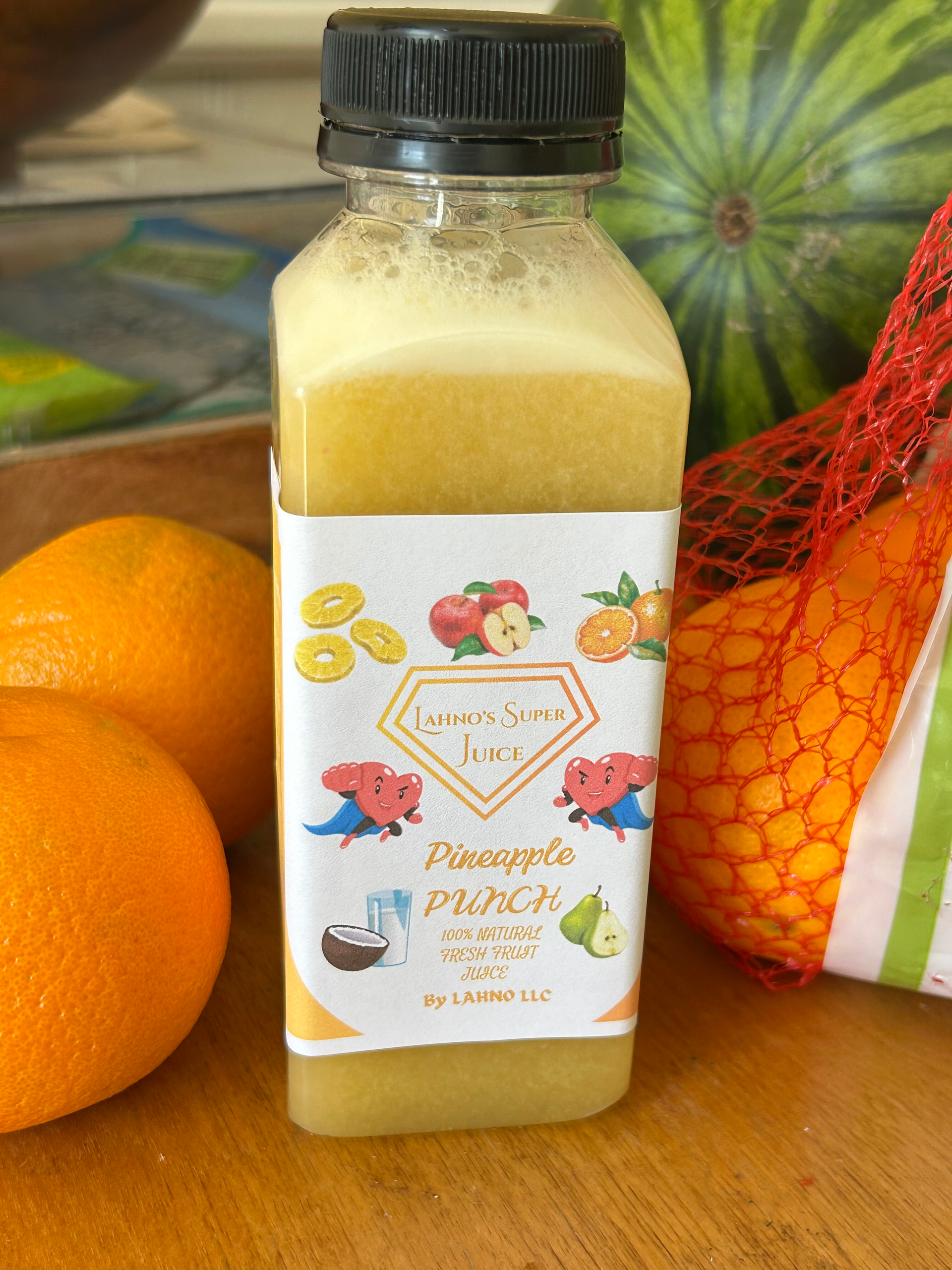 Lahno's Healthy Drank Cold Pressed Fruit Juice 12 oz 6 pack