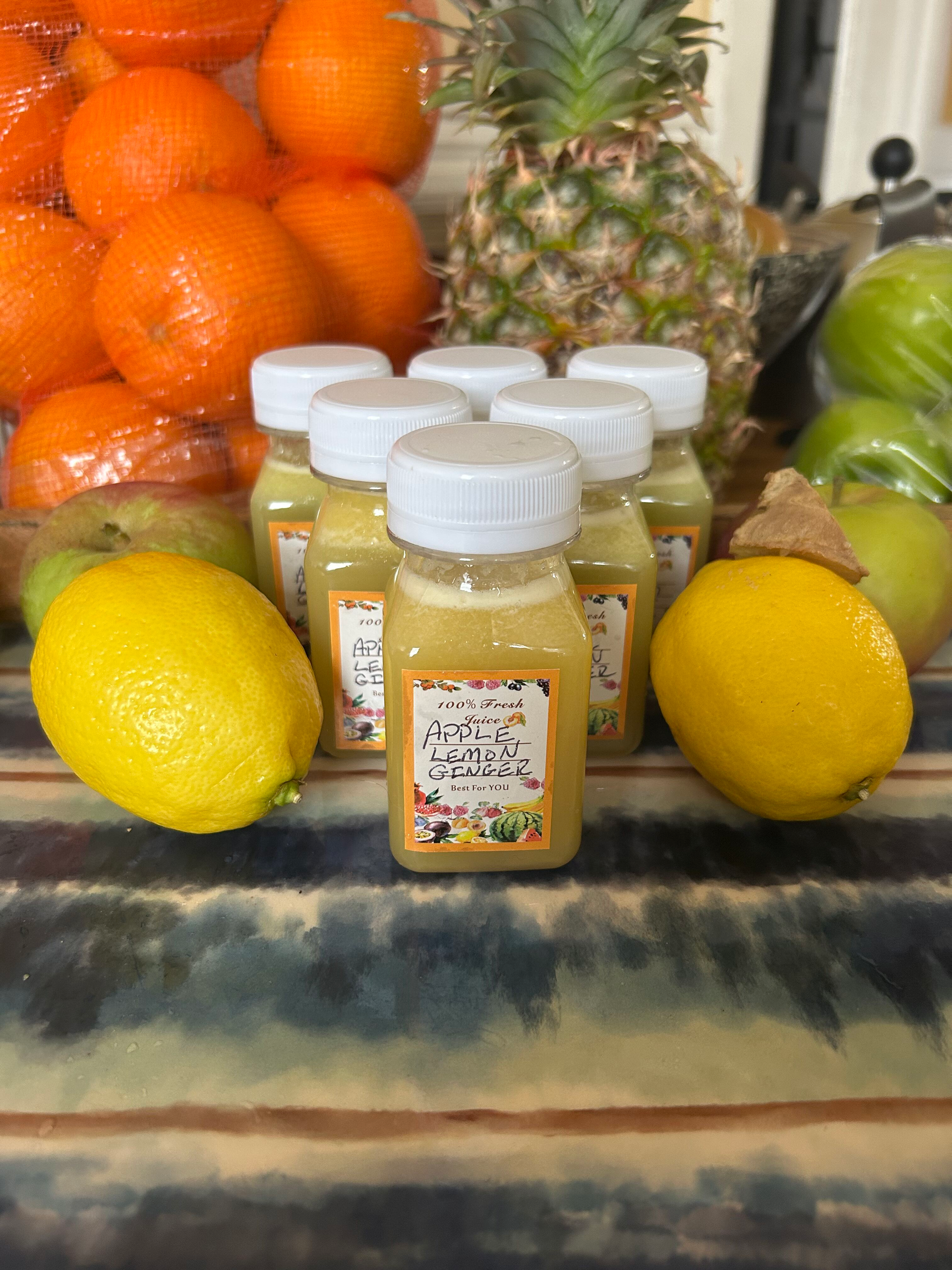 Apple, Lemon, Ginger Immunity booster shots 6pack.