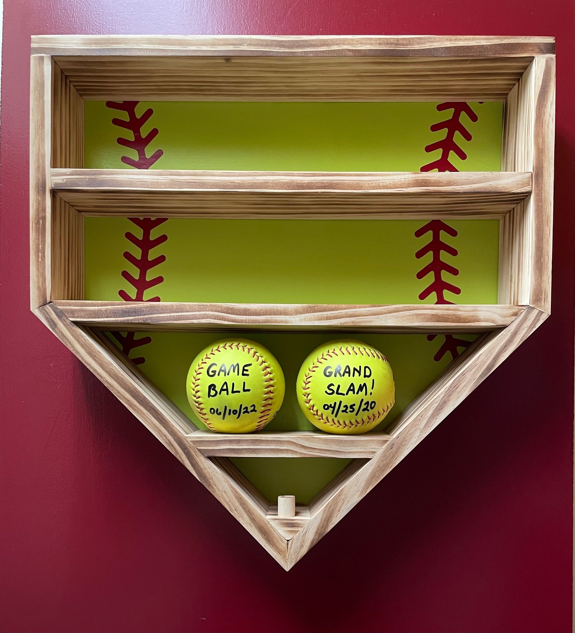 Personalized Pitcher Ball and Ring Display