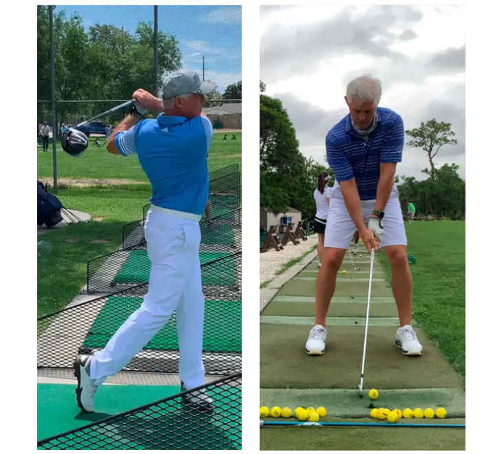 Tom Wright swinging a golf club