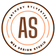 Anthony Sylvester Web Design Studio logo with orange and black circular monogram 