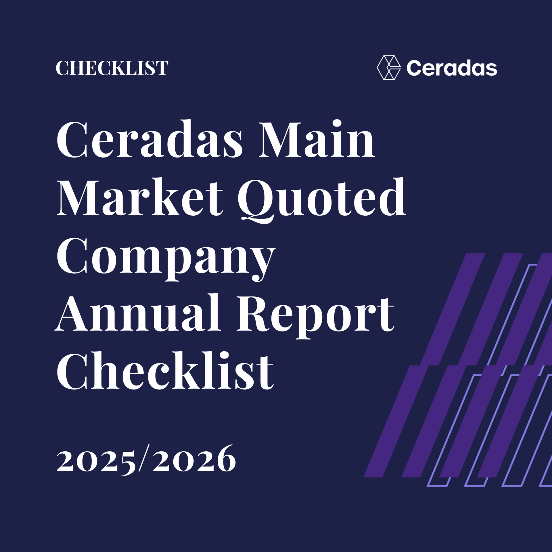 Checklist Main market Quoted Companies