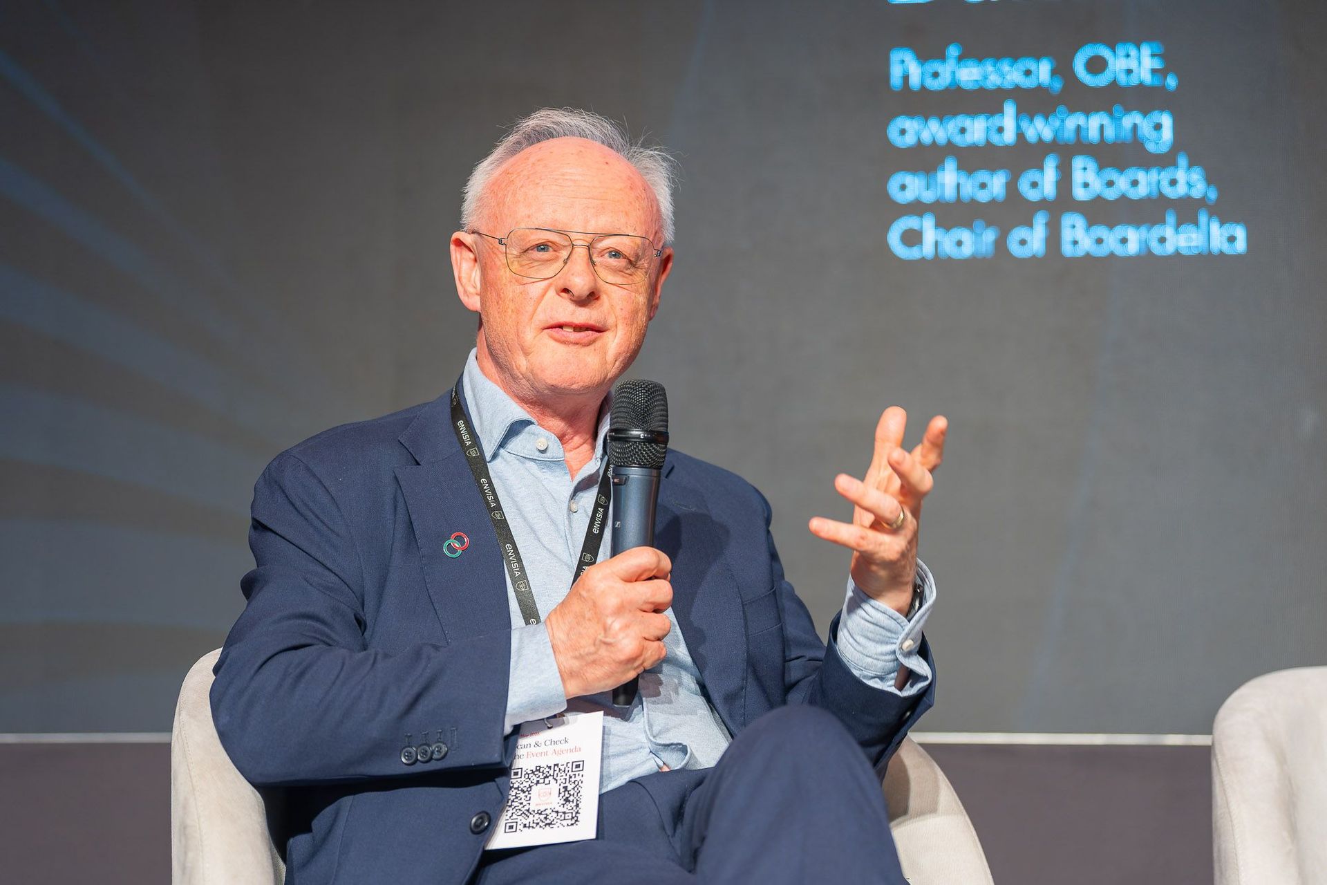 Patrick Dunne speaking at Envisea event