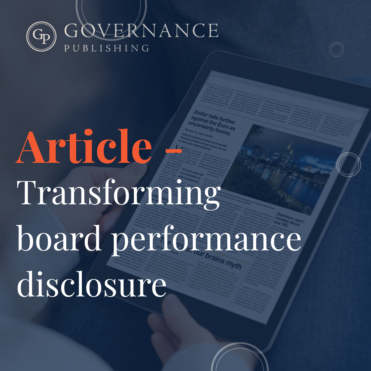 Transforming board performance disclosures article