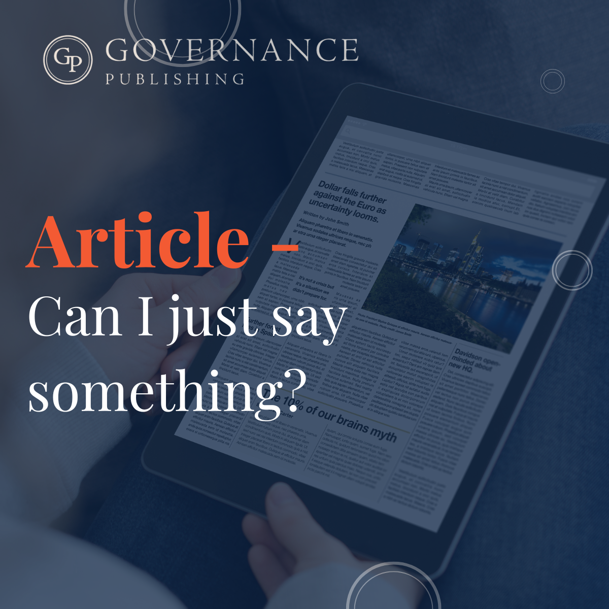 Can I just say something? article