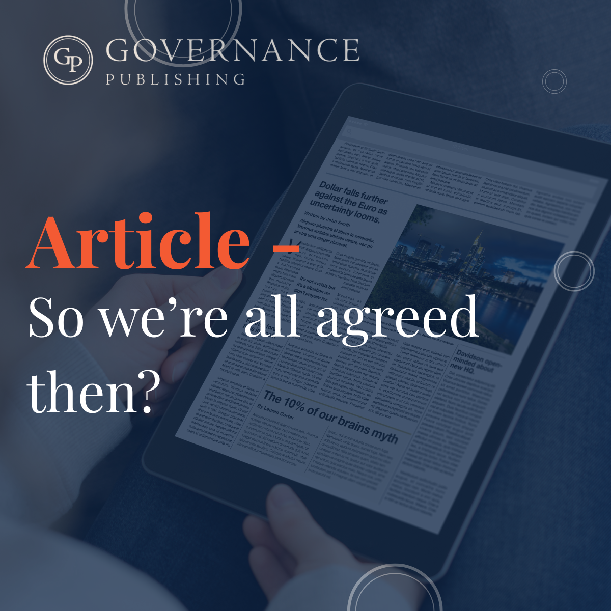 So we're all agreed then? article