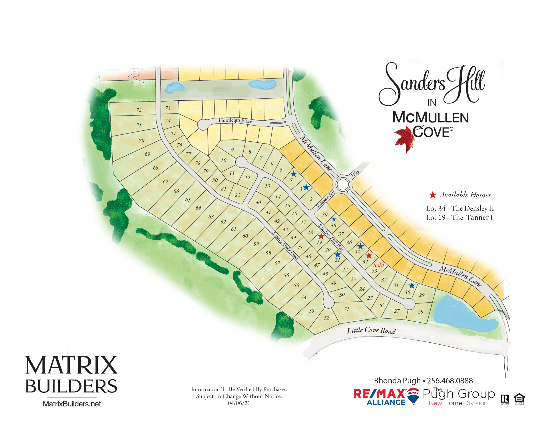 Matrix Builders McMullen Cove New Homes in McMullen Cove