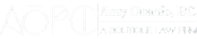 Transparent logo with faint white text and geometric shapes on a light background