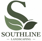 Southline Landscaping logo with green leaf &ldquo;S&rdquo; and text on white background