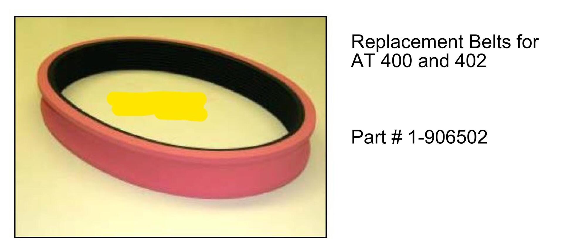 A picture of a replacement belt for at 400 and 402