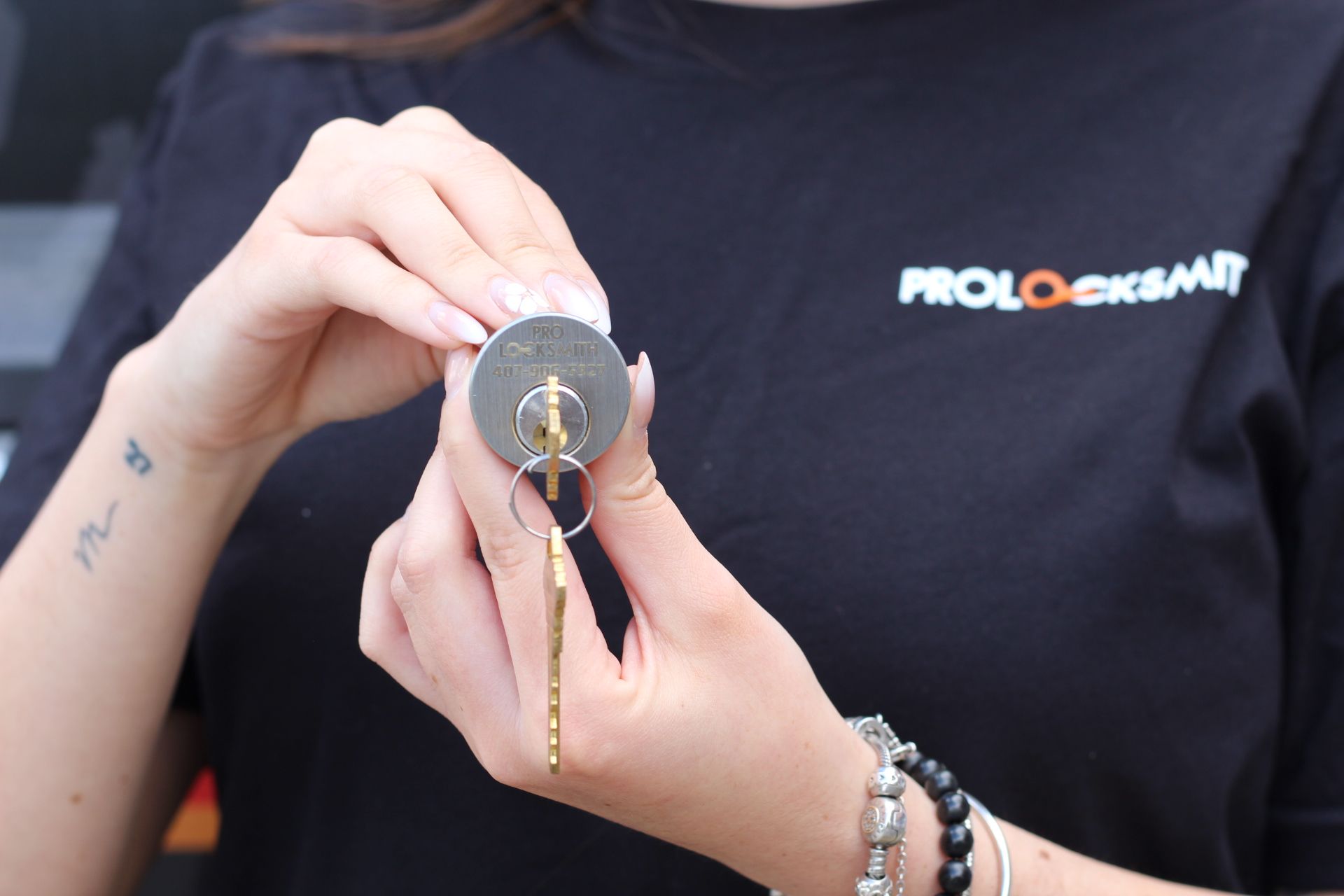 Professional locksmith rekeying residential door locks in Sanford FL