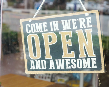 open sign