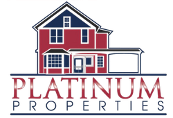 Logo: Red house with a blue roof,