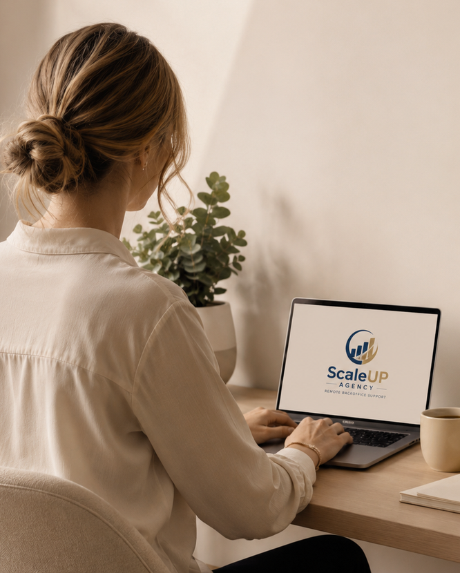 ScaleUP Agency biedt remote backoffice support en administratieve ondersteuning aan ondernemers.