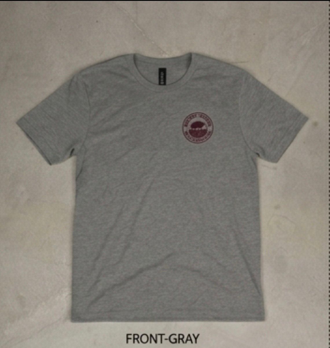 Foundation Brick & Bison Tee - Gray + Burgundy