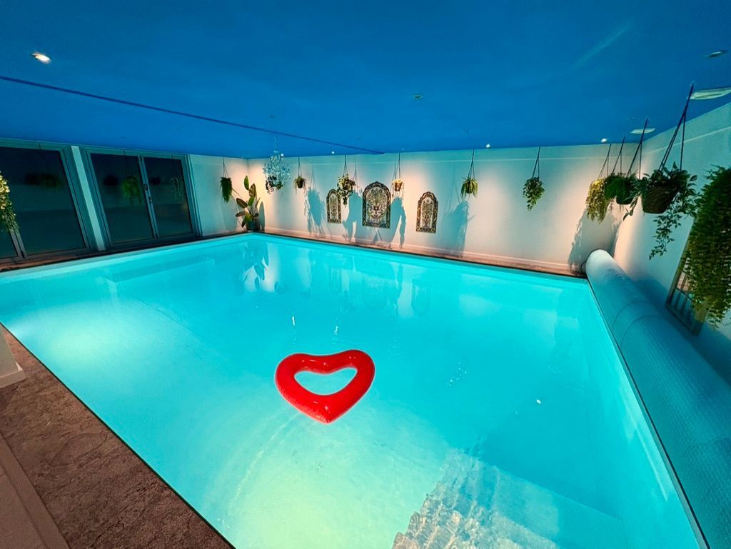 Giant warm swimming pool