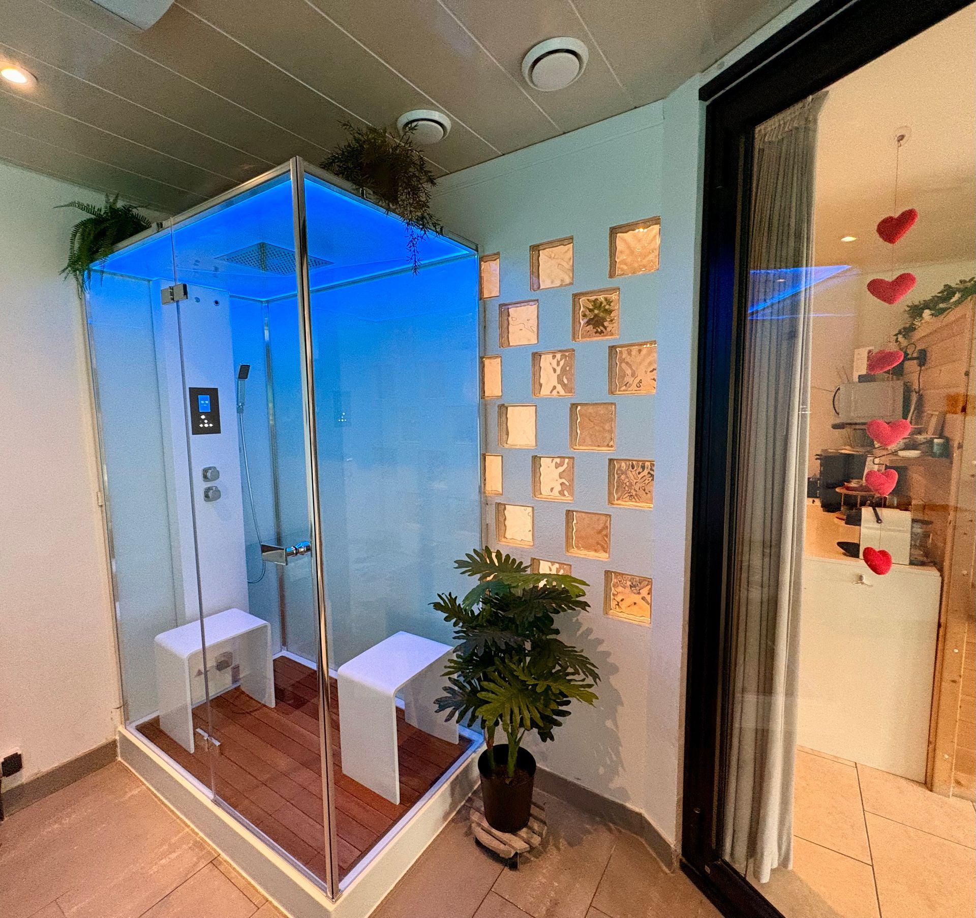 Luxurious steam shower