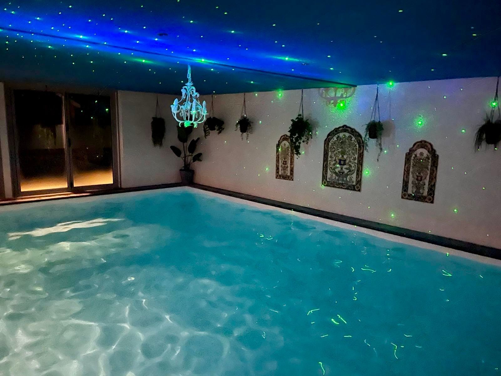 Enjoy night swimming