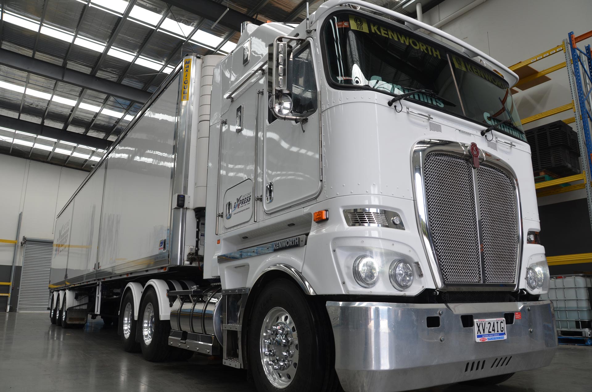 Trucks Loading at Facility