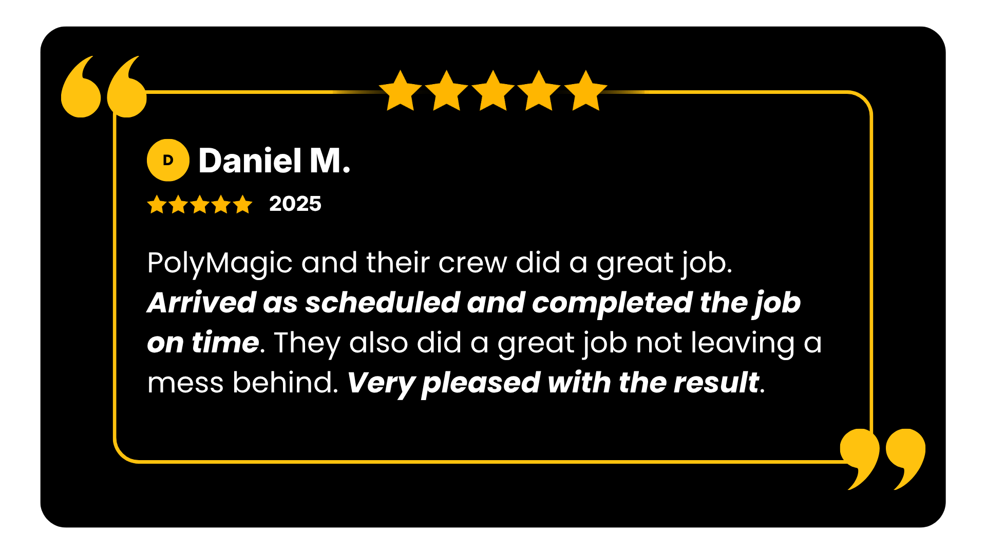 5 Star Polylifting Google Review - Jenna