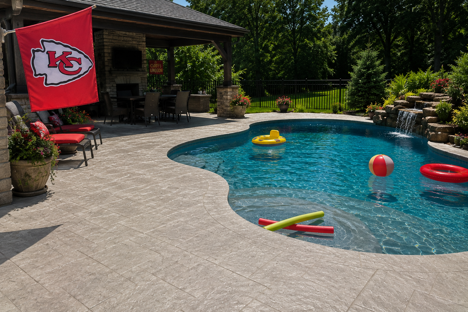 resurfaced patio concrete