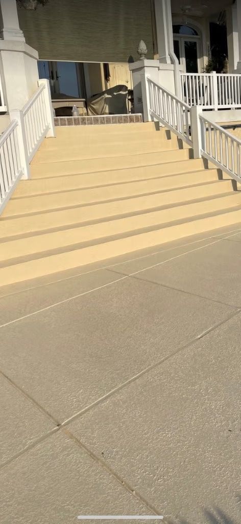 concrete coated stairs