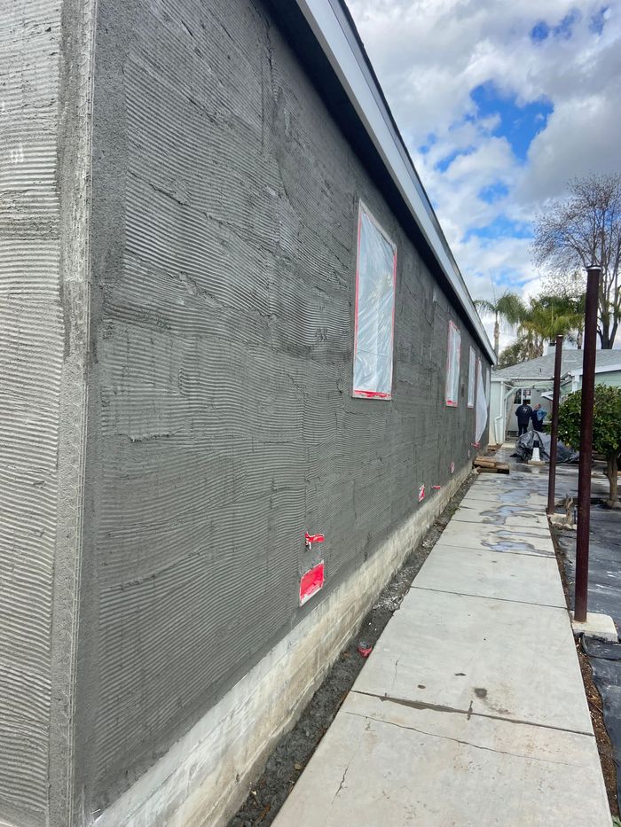 SCRATCH COAT is the first coat of Cement in the Stucco process