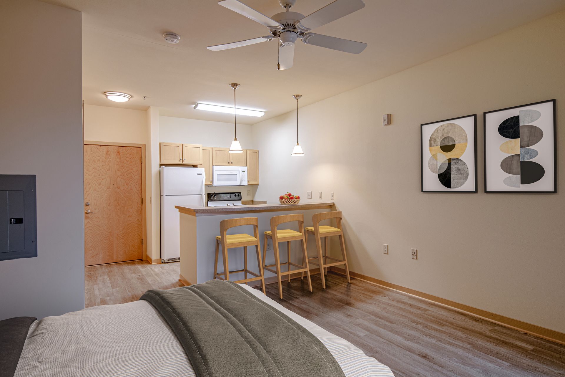 Park Central Virtually Staged Studio Kitchen