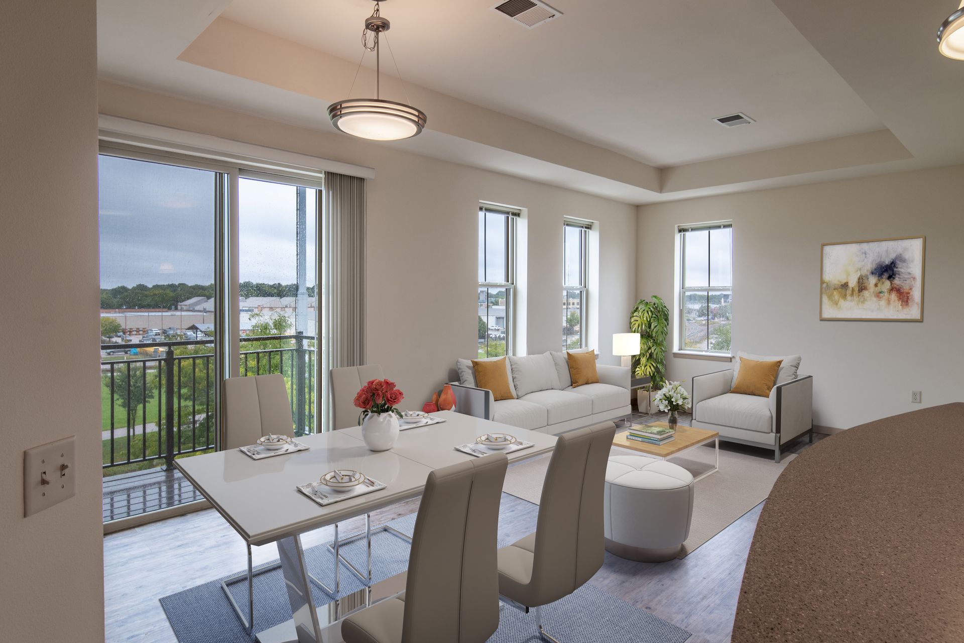 Park Central Virtually Staged 2 Bedroom Living Room