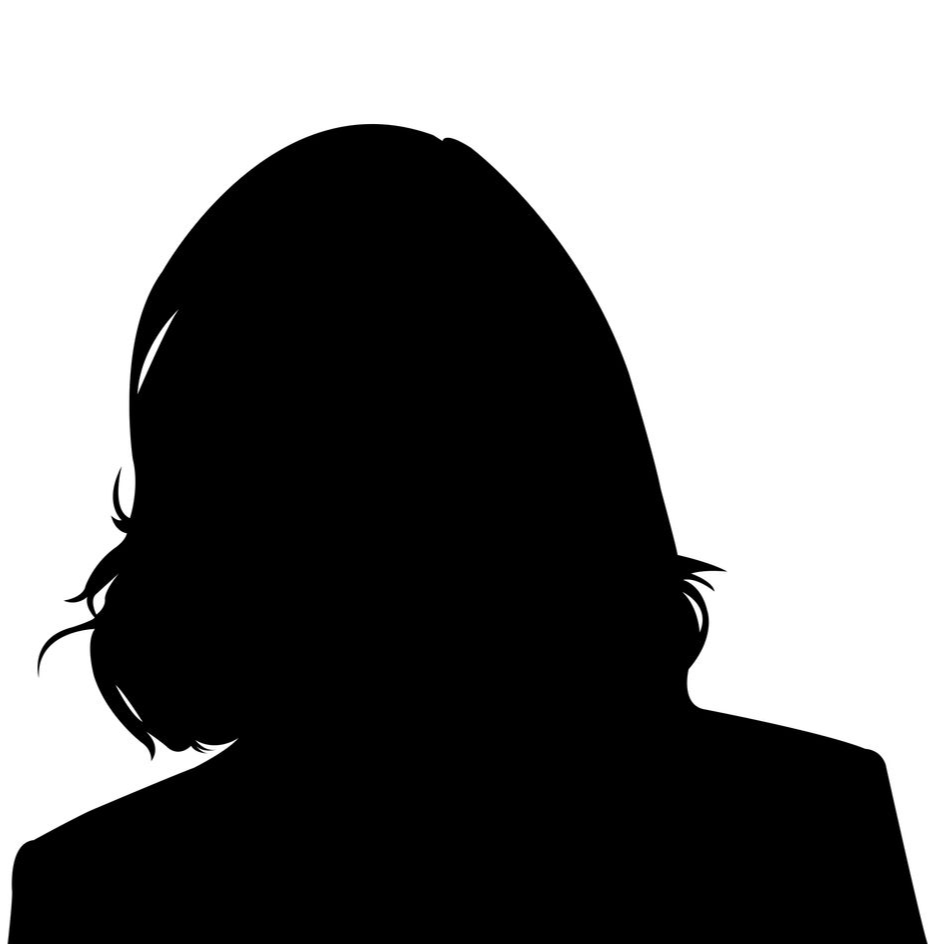 Silhouette of a person in a blazer on a white background