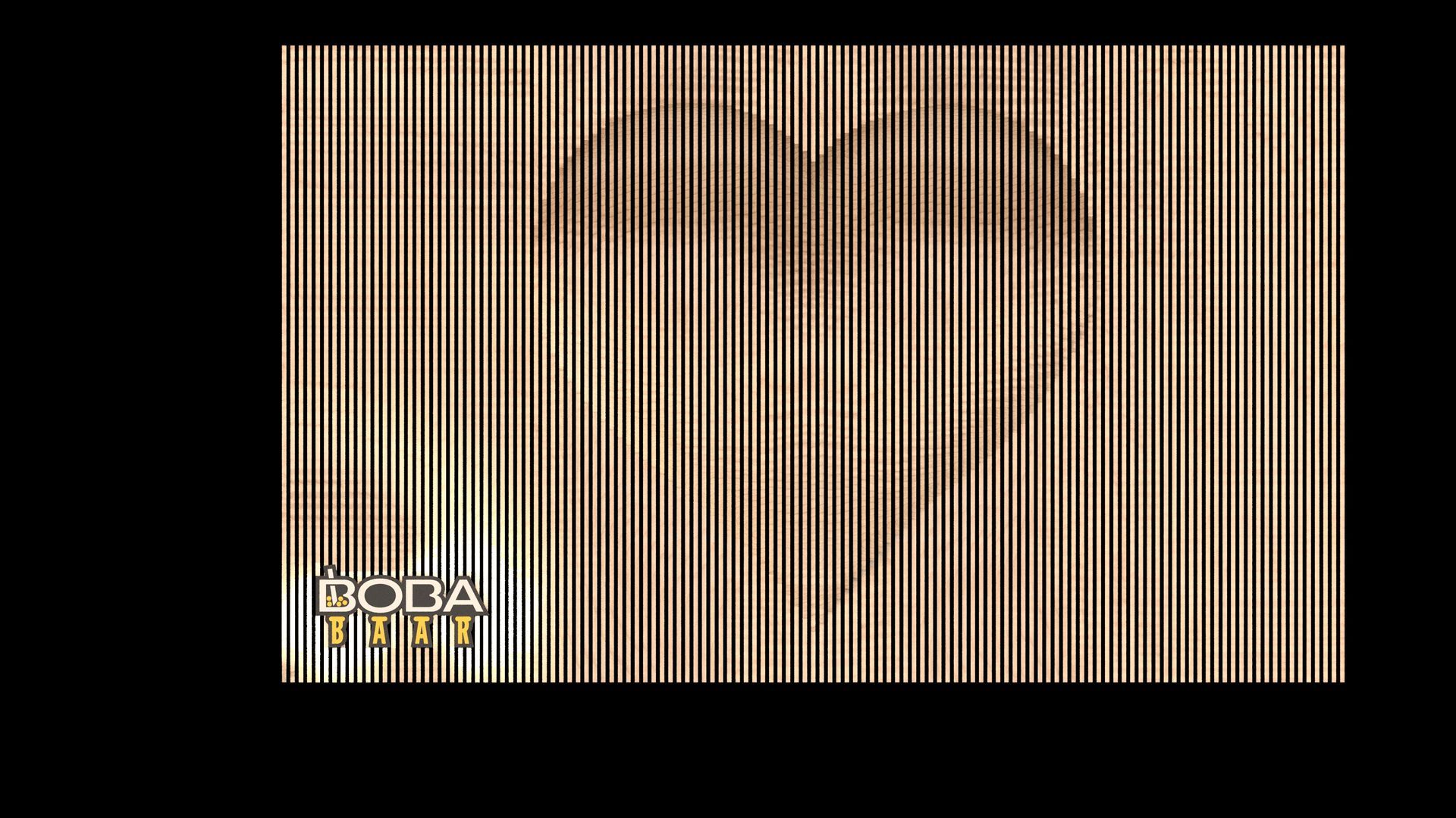 An optical illusion of a woman 's face is being displayed on a black background.