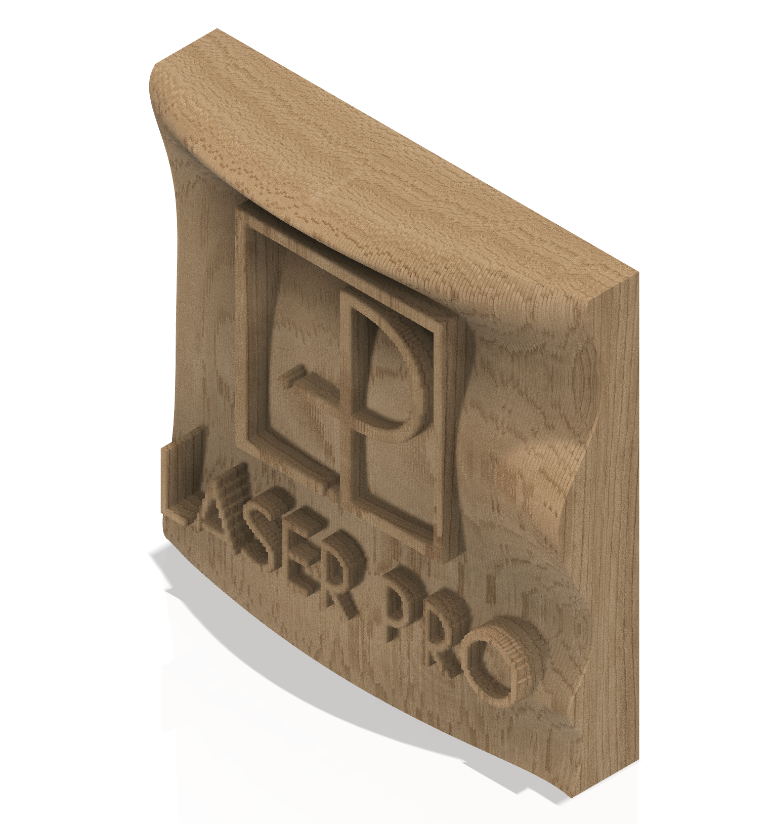 A piece of wood with the letter p on it