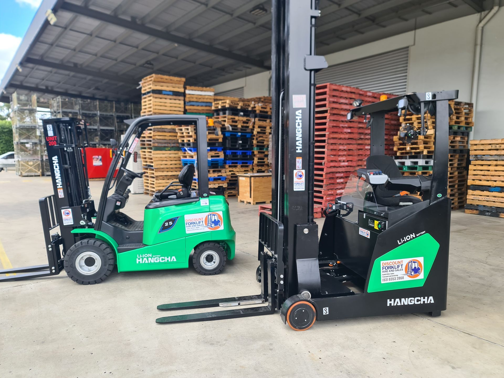 Yellow forklifts on the truck | Derrimut, VIC | Discount Forklifts