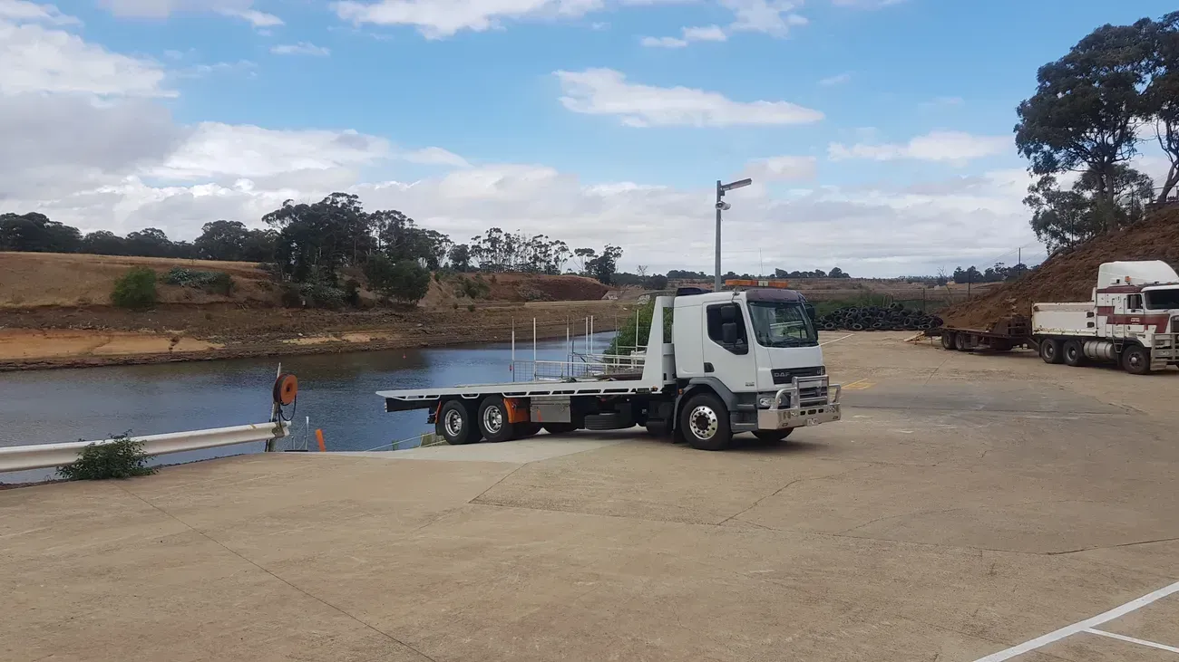 Truck beside the river | Derrimut, VIC | Discount Forklifts