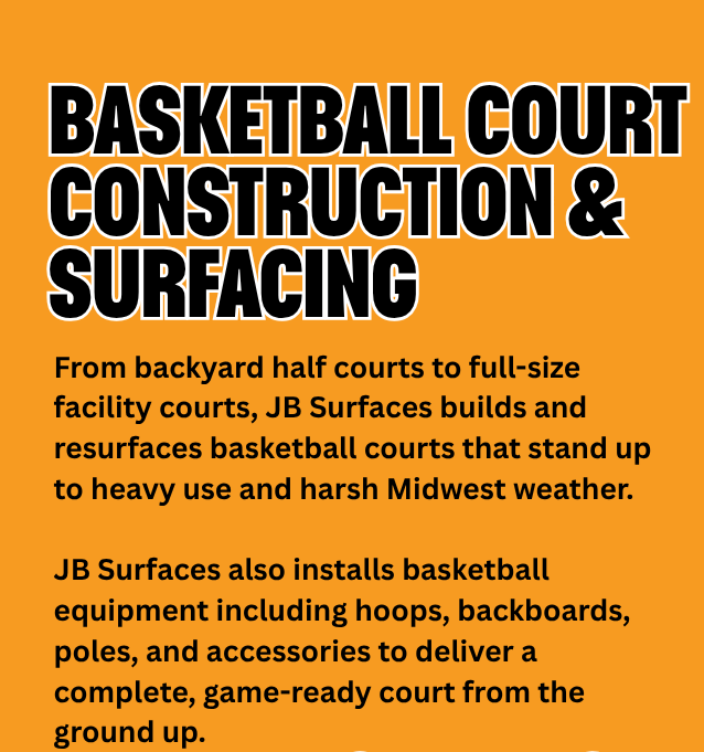 Outdoor Basketball Court Construction & Surfacing Description