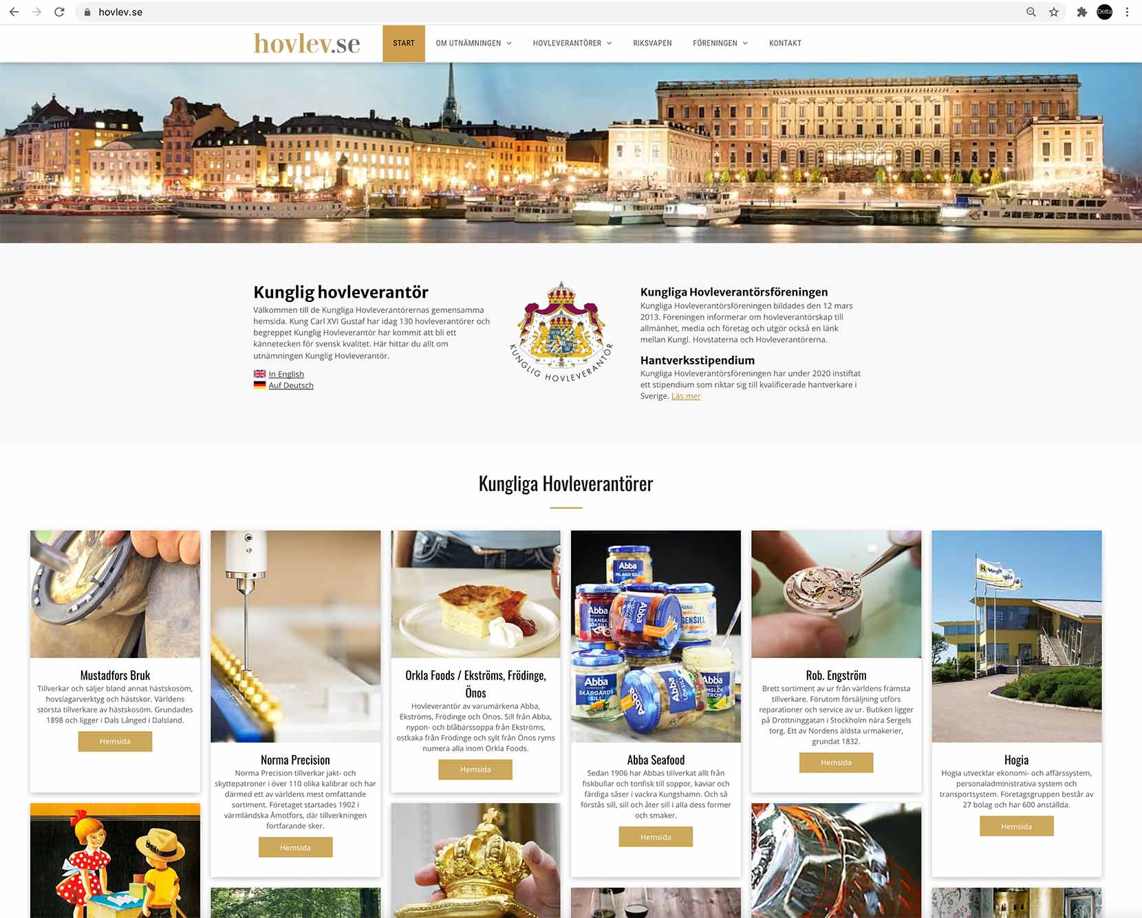 Kunglig Hovleverantör – hovlev.se