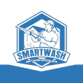 The logo for smartwash soft wash specialists shows a man holding a hose.