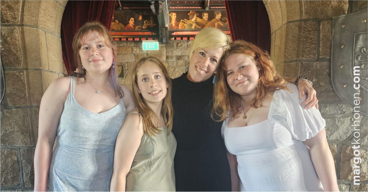 Me and my beautiful girls at my oldest daughters graduation event. 