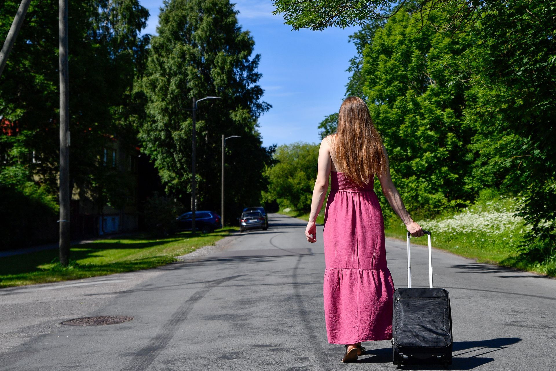 Woman walking away