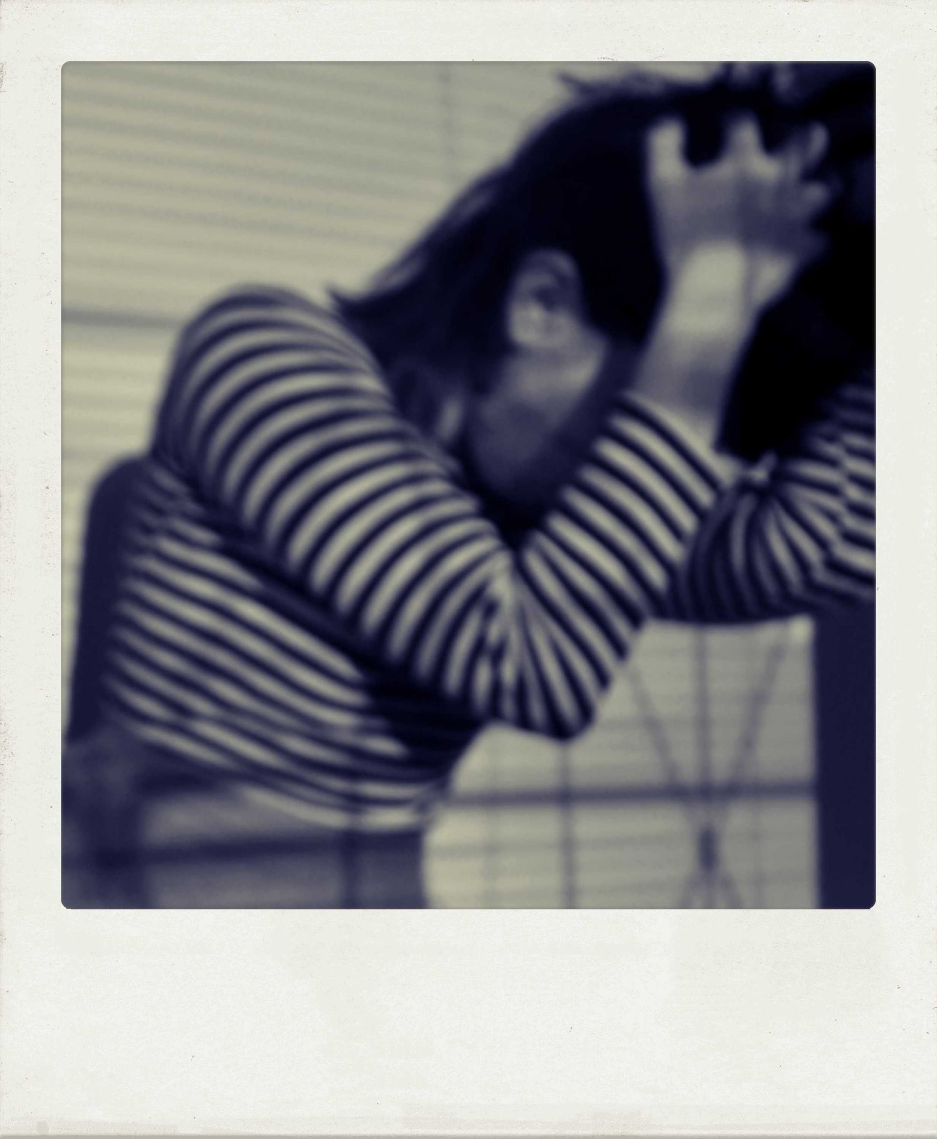 Picture of a woman hiding