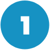 Blue circle with a white number 1 in the center