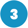 Blue circle with a white number 3 inside