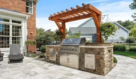 Custom Backyard Grill Area