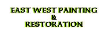 "EAST WEST PAINTING & RESTORATION" logo in green and black."