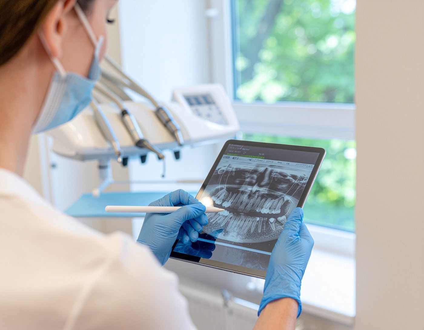 Dentist reviewing a treatment plan with a patient