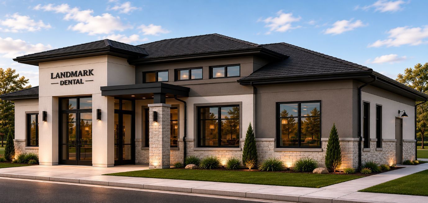 Architectural rendering of the new Landmark Dental office