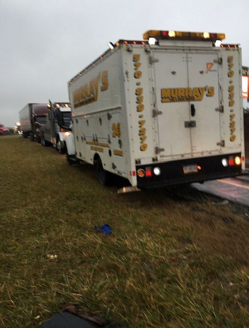 Murray's Tow Truck at scene of accident