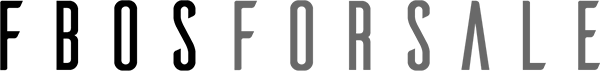 FBOS FOR SALE logo in black and light blue text on a white background