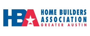 A logo for the home builders association in greater austin